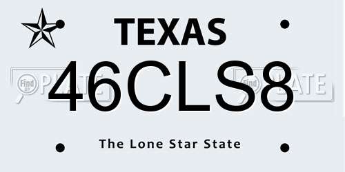 46CLS8 Texas License Plate