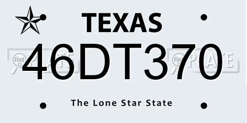 46DT370 Texas License Plate