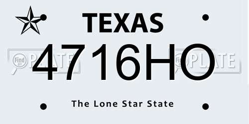 4716HO Texas License Plate