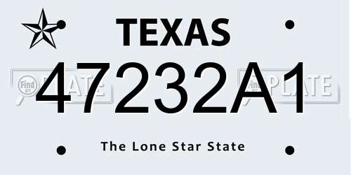 47232A1 Texas License Plate