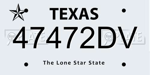 47472DV Texas License Plate
