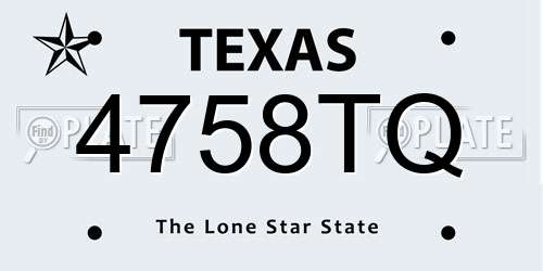 4758TQ Texas License Plate