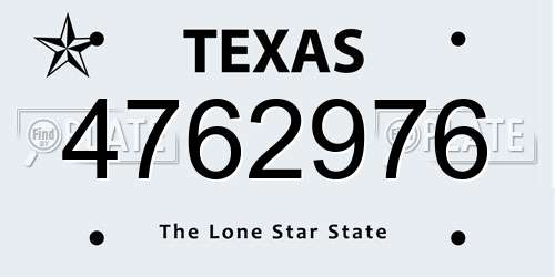 4762976 Texas License Plate