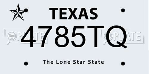 4785TQ Texas License Plate