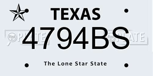 4794BS Texas License Plate