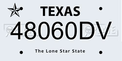 48060DV Texas License Plate