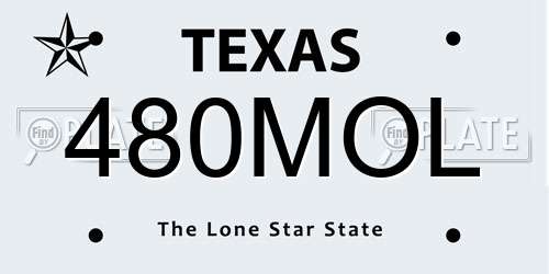 480MOL Texas License Plate
