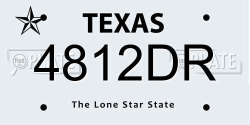 4812DR Texas License Plate