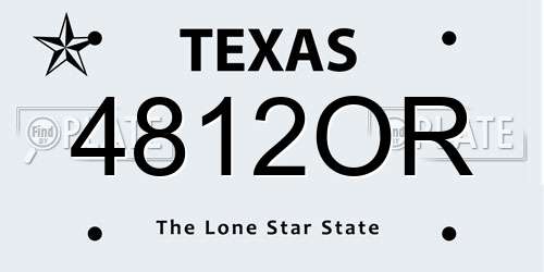4812OR Texas License Plate
