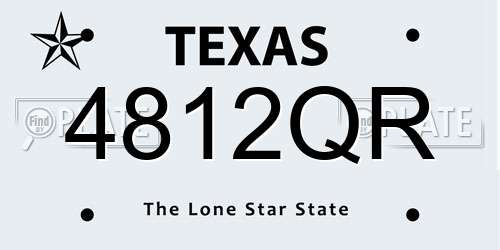 4812QR Texas License Plate