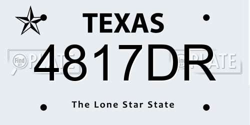 4817DR Texas License Plate