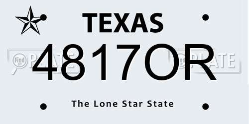 4817OR Texas License Plate