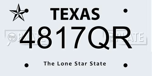 4817QR Texas License Plate