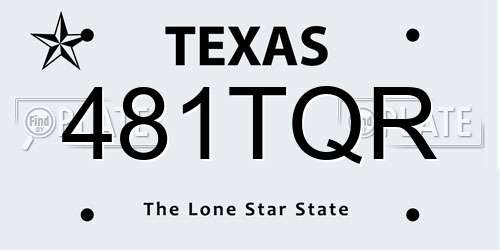 481TQR Texas License Plate