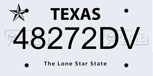48272DV Texas License Plate