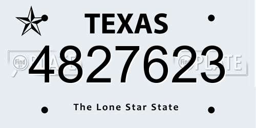 4827623 Texas License Plate