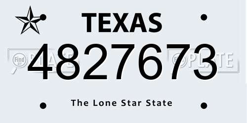 4827673 Texas License Plate