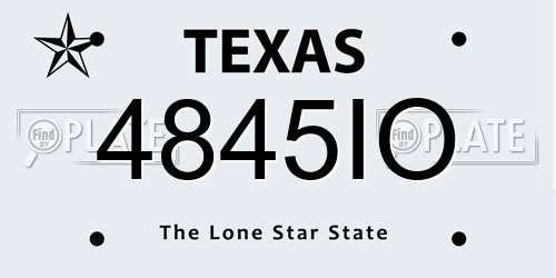 4845IO Texas License Plate