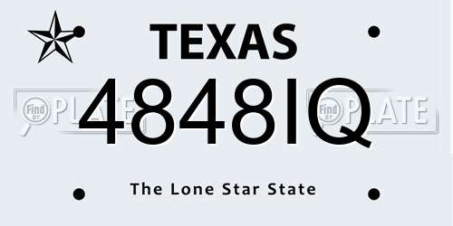 4848IQ Texas License Plate