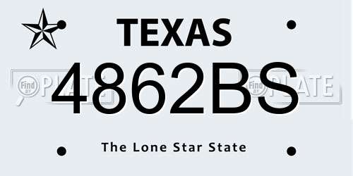 4862BS Texas License Plate