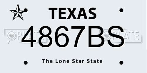 4867BS Texas License Plate