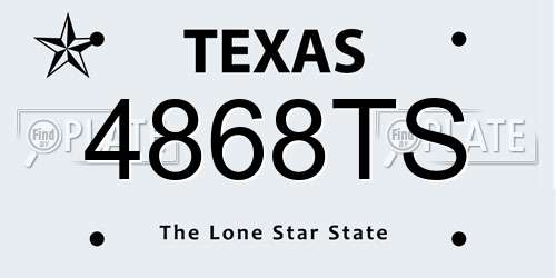 4868TS Texas License Plate