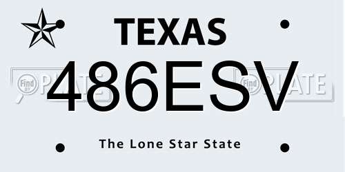 486ESV Texas License Plate