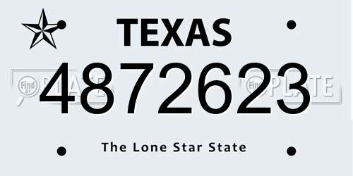 4872623 Texas License Plate