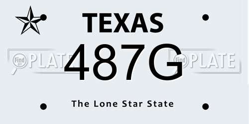 487G Texas License Plate