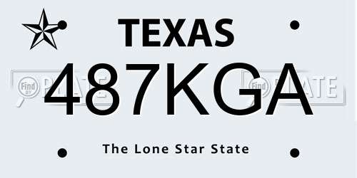 487KGA Texas License Plate