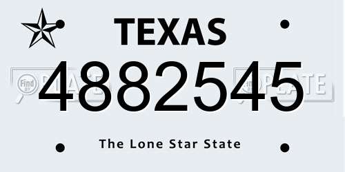 4882545 Texas License Plate