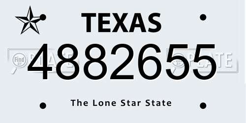 4882655 Texas License Plate
