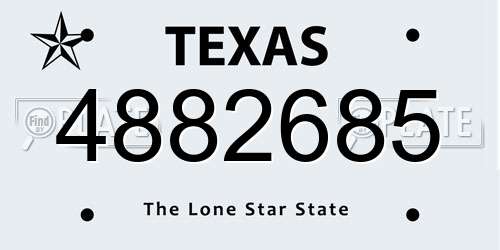 4882685 Texas License Plate