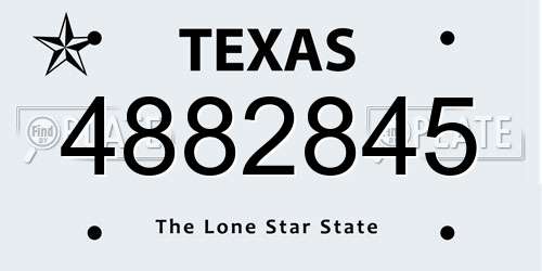 4882845 Texas License Plate
