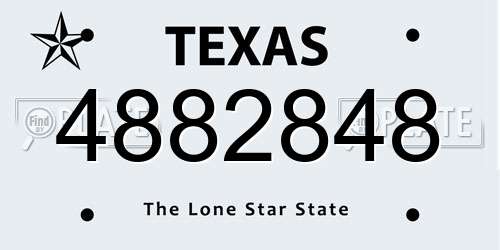 4882848 Texas License Plate