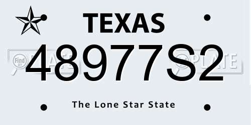 48977S2 Texas License Plate