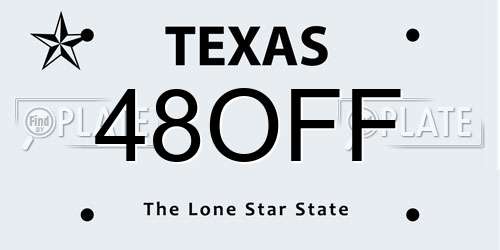 48OFF Texas License Plate