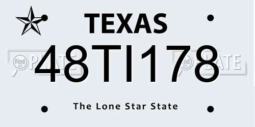 48TI178 Texas License Plate