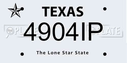 4904IP Texas License Plate