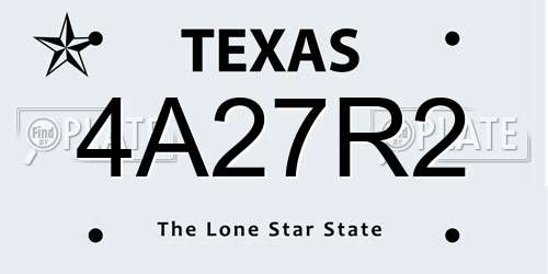 4A27R2 Texas License Plate