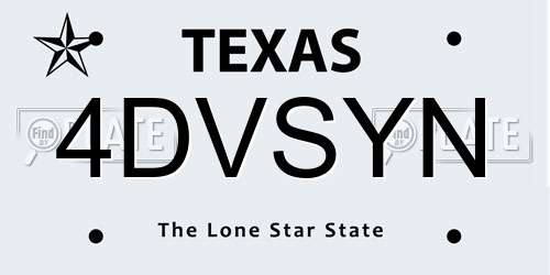 4DVSYN Texas License Plate