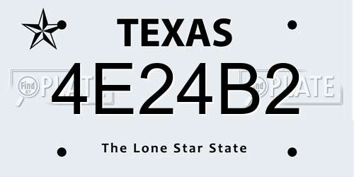 4E24B2 Texas License Plate