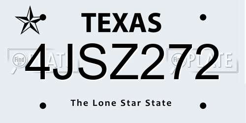 4JSZ272 Texas License Plate