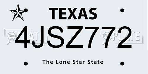 4JSZ772 Texas License Plate