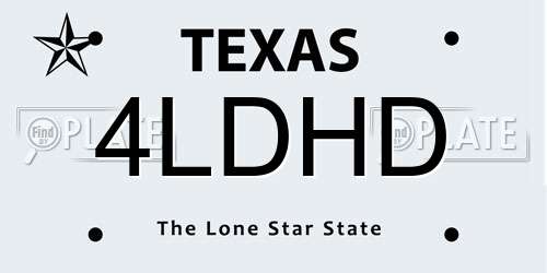 4LDHD Texas License Plate