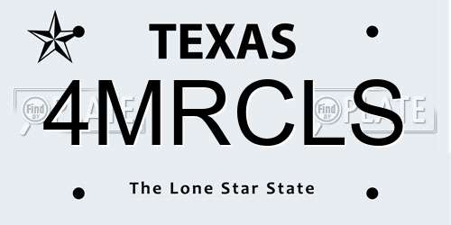 4MRCLS Texas License Plate