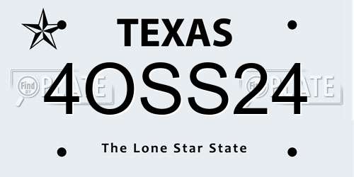 4OSS24 Texas License Plate