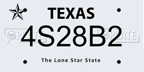 4S28B2 Texas License Plate