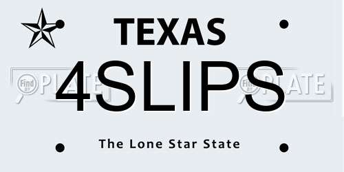 4SLIPS Texas License Plate