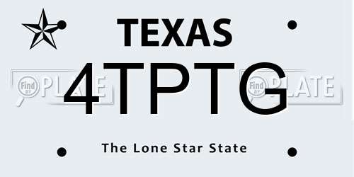 4TPTG Texas License Plate